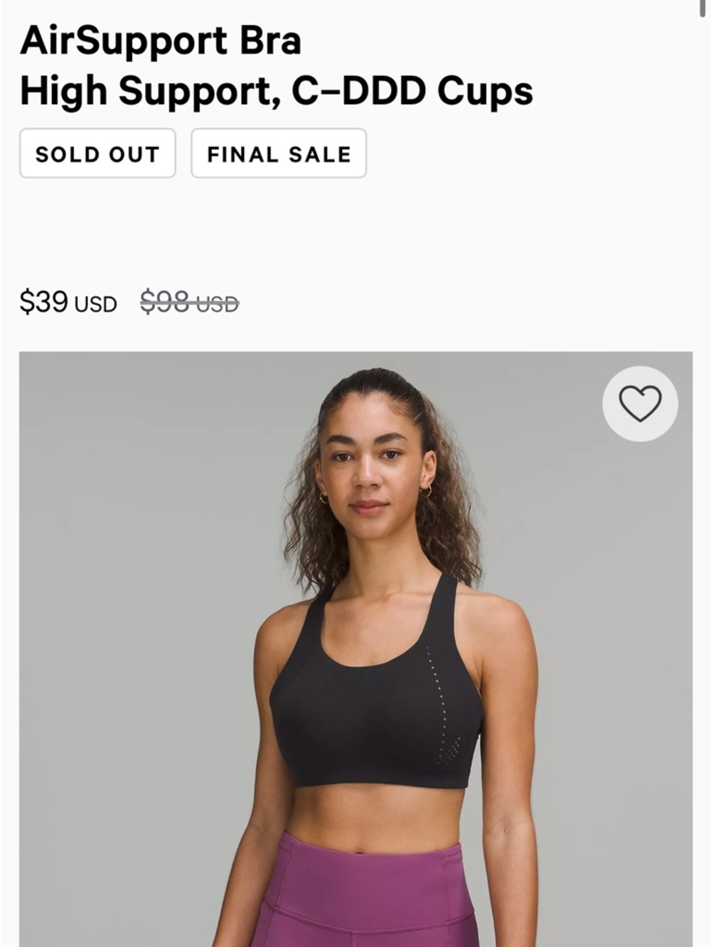 Lululemon Sold Out AirSupport High Support Sports Bra — Blue